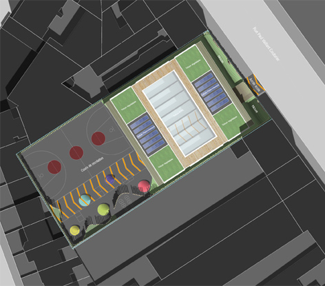 Plan 3D de l'école maternelle Ivry sur Seine par AAPL architecte DPLG VAR